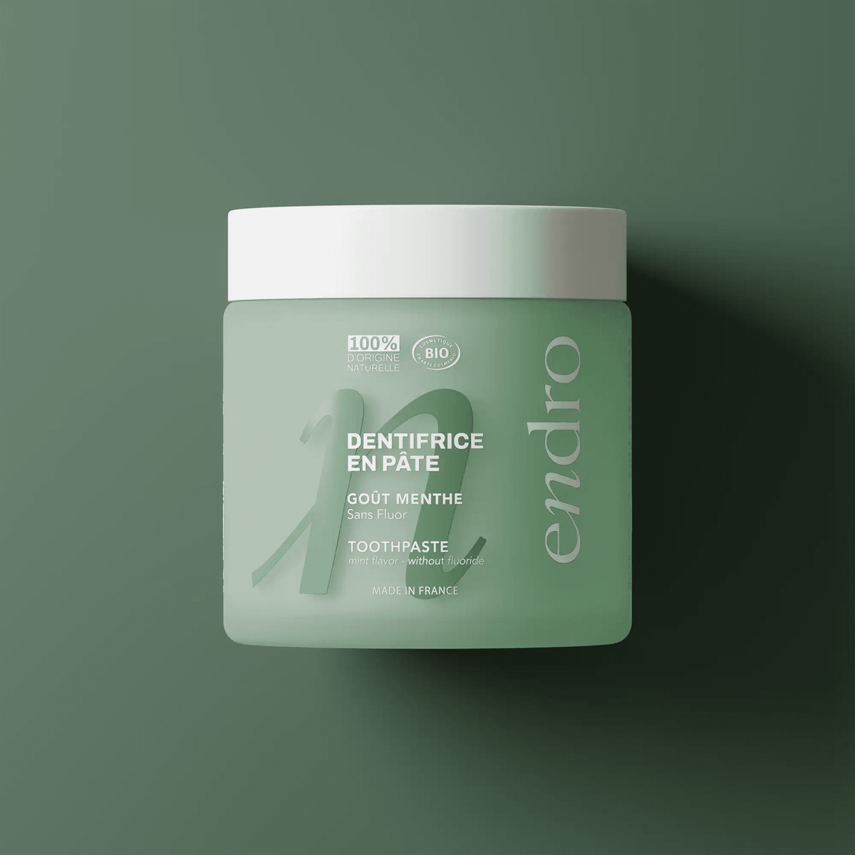 Zero-Waste Mineral Toothpaste Paste in Glass Jar - Frosted Mint